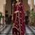 Maroon embroidered sharara suit set