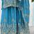 Sky bule embroidered sharara suit set