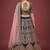 BLUE THREAD ZARI DORI AND SEQUINS EMBROIDEREY WORK VELVET SEMI STITCHED LEHENGA CHOLI