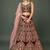 MAROON THREAD ZARI DORI AND SEQUINS EMBROIDEREY WORK VELVET SEMI STITCHED LEHENGA CHOLI
