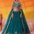 Teal georgette fabric sequins and thread embroidery semi-stitched lehenga set with blouse and dupatta