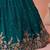 Teal georgette fabric sequins and thread embroidery semi-stitched lehenga set with blouse and dupatta