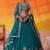 Teal georgette fabric sequins and thread embroidery semi-stitched lehenga set with blouse and dupatta