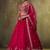 Red georgette fabric sequins and thread embroidery semi-stitched lehenga set with blouse and dupatta