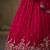 Red georgette fabric sequins and thread embroidery semi-stitched lehenga set with blouse and dupatta