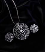 Anigalan star rhodium locket set