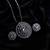 Anigalan star rhodium locket set