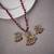 Ganpati mehendi plated locket set with earrings