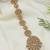 Gold plated traditional handcrafted white kundan and pearl studded paranda/hair braid pin choti for bridal (t2224fl)