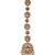 Gold plated traditional handcrafted white kundan and pearl studded paranda/hair braid pin choti for bridal (t2224fl)
