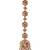 Gold plated traditional handcrafted multicolor kundan and pearl studded paranda/hair braid pin choti for bridal