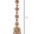 Gold plated traditional handcrafted multicolor kundan and pearl studded paranda/hair braid pin choti for bridal