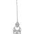 Silver plated cubic zirconia american diamond studded maang tikka with hanging drops for women (t2204s)