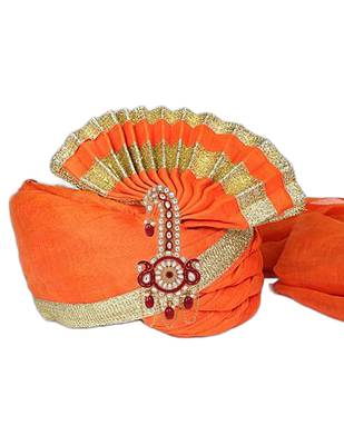 Gold plated traditional stone pearl drop safa kalangi brooch for groom/men/dulha pagadi (sm97m) 3