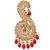 Gold plated traditional stone pearl drop safa kalangi brooch for groom/men/dulha pagadi (sm96m)