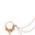 Gold plated traditional bridal nath/nose ring without piercing with triple pearl chain & stone for women (nl185fl)