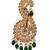 Gold plated traditional stone pearl drop safa kalangi brooch for groom/men/dulha pagadi (sm96g)