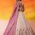 Beige tissue fabric sequins and thread embroidery semi-stitched lehenga set with blouse and PINK dupatta