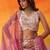 Beige tissue fabric sequins and thread embroidery semi-stitched lehenga set with blouse and PINK dupatta