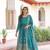 Sky Blue sequins Zari embroidered Kurti with dupatta