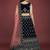 Velvet Navy Blue Zari Embroidered Bridal Lehenga Choli