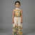 Off white embroidered halter top palazzo co-ord set for kids