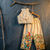 Off white embroidered halter top palazzo co-ord set for kids