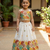 Offwhite embroidered work lehenga choli set for kids