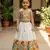 Offwhite embroidered work lehenga choli set for kids