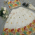 Offwhite embroidered work lehenga choli set for kids