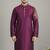Magenta embroidered dupion silk kurta