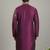 Magenta embroidered dupion silk kurta