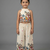 Offwhite embroidered halter top palazzo co-ord set for kids