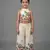 Offwhite embroidered halter top palazzo co-ord set for kids
