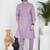 Purple linen cotton kurta for men