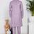 Purple linen cotton kurta for men
