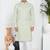 Pista green linen cotton kurta for men