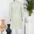 Pista green linen cotton kurta for men