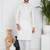 Cream linen cotton kurta for men