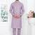 Purple linen cotton kurta for men