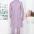 Purple linen cotton kurta for men