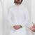 Off white linen cotton kurta for men