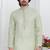Green linen cotton kurta for men