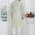 Green linen cotton kurta for men