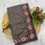 Dark Grey Color Multi Thread Embroidery Work Manipuri Silk Saree