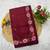 Maroon Color Multi Thread Embroidery Work Manipuri Silk Saree