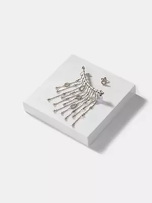 Oxidised mismatched earrings for women | boho tribal earcuff and stud set 2