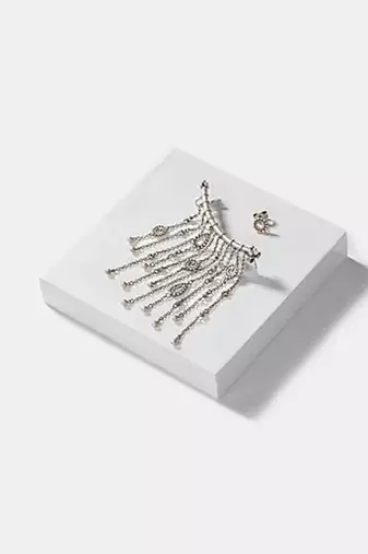Oxidised mismatched earrings for women | boho tribal earcuff and stud set