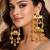 Lightweight newly launched designer chain ghungroo jhumkas high trend gold earrings kashmiri pattern jhumkas