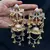 Lightweight newly launched designer chain ghungroo jhumkas high trend gold earrings kashmiri pattern jhumkas